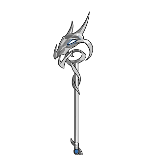 Water Dragon Priest Silver Staff