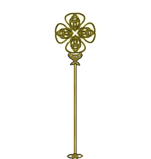 Golden Shamrock Staff