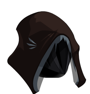 Hooded Black Helmet