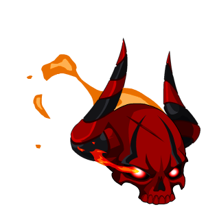 Flaming War Demon Skull