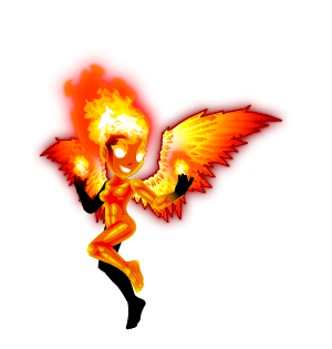 Chibi Fire Elemental fairy