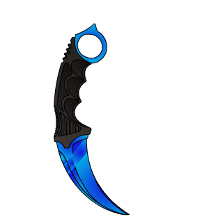 Dual Inverse Karambit Blue