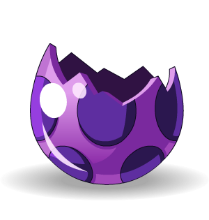 Broken Purple Egg