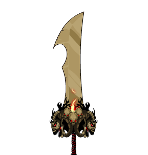 Dual Goatanic Skull Sword