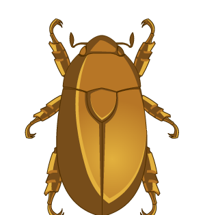 Large Golden Scarab